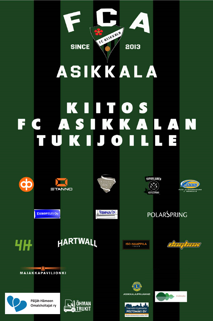 FC Asikkala kiittää
